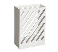 Shein Paragüero, Soporte de Paraguas, Cubo para Paraguas, Paragüero Rectángulo, Ganchos, Platos de Acumular Agua, Diseño deHueco, Blanco