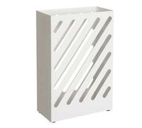 Shein Paragüero, Soporte de Paraguas, Cubo para Paraguas, Paragüero Rectángulo, Ganchos, Platos de Acumular Agua, Diseño deHueco, Blanco