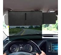 Shein Parasol para coche - Visera solar polarizada para coche con cremallera, extensión de visera solar para coche actualizada con lente de PC y parasol lat
