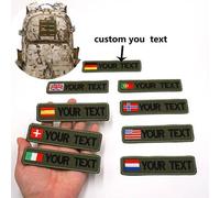 Shein Parche bordado personalizado con nombre y bandera de España, Portugal o Estados Unidos con cierre de gancho y bucle en la parte posterior, adecuado pa