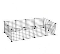 Shein Parque Interior para Conejillos de Indias, Jaula de Conejo, Gran Altavoz de Ejercicio, Valla Modular de Metal para Montar uno Mismo para hámster, Anim