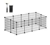 Shein Parque Interior para Conejillos de Indias, Jaula de Conejo, Gran Altavoz de Ejercicio, Valla Modular de Metal, 123 x 63 x 41 cm/143 x 73 x 46 cm,para