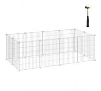 Shein Parque Interior para Conejillos de Indias, Jaula de Conejo, Gran Altavoz de Ejercicios, Valla Modular de Metal para Montar Usted Mismo para hámster, M