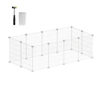Shein Parque Interior para Conejillos de Indias, Jaula de Conejo, Gran Altavoz de Ejercicios, Valla Modular de Metal para Montar Usted Mismo para hámster, M