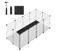 Shein Parque para Mascotas con Suelo y Alfombra Impermeables y Extraíbles, Valla para Animales Pequeños, para Hámsteres, Conejos, Erizos, Cobayas, 145 x 73