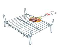Shein - Parrilla Barbacoa 30X35Cm Doble Zincada Diseño Resistente y Estable | Parrilla Barbacoa Superficie Amplia de Cocción, Fácil de Montar y Limpiar e Id