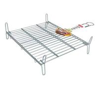 Shein - Parrilla Barbacoa 40X45Cm Doble Zincada Diseño Resistente y Estable | Parrilla Barbacoa Superficie Amplia de Cocción, Fácil de Montar y Limpiar e Id