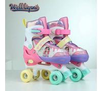 Shein Patines con ruedas duales para adolescentes, patines cómodos para interiores y exteriores, diseño de rosquilla de moda y colorido