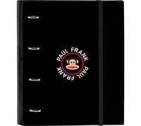 Shein PAUL FRANK CARPETA 4 ANILLAS 35MM C/RECAMBIO - Carpeta Tapas duras forradas con Recambio de 100 hojas A4 - Carpeta Hojas con Cuadrículas de 5x5 mm 4 a