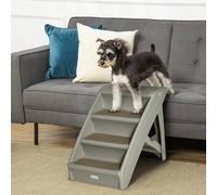 Shein PawHut Escalera Plegable para Mascotas de 4 Peldaños Escalón para Perros Gatos Portátil con Alfombras Antideslizantes para Cama Sofá Carga 20 kg 62x38