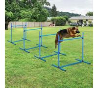 Shein PawHut Set de Entrenamiento de Agilidad para Perros Mascotas 4 Piezas Obstáculos Vallas de Salto con Altura Ajustable y Bolsa de Transporte para Exte