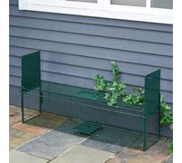 Shein PawHut Trampa para Animales Vivos Jaula de Captura Metálica con 2 Puertas Asa para Conejos Visones Zorros Pequeños 100x25x28 cm Verde Oscuro