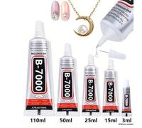Shein Pegamento de 3ML-B7000 con cristales de Rhinestone para manualidades, pegamento súper transparente B-7000 para joyería, adhesivo industrial transparen