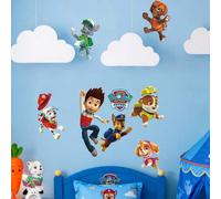 Shein Pegatina de pared de Paw Patrol de 60 cm, con diseño autoadhesivo, adecuada para instalar en puertas de cristal y dormitorios. Esta pegatina de pared