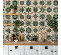 Shein Pegatina de pared desmontable de cerámica, decoración del hogar, azulejo cuadrado de piso de PVC resistente al agua, se puede despegar y pegar