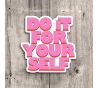 Shein Pegatina de vinilo de 3 pulgadas "Hazlo por ti mismo Empoderamiento" - Perfecta para portátiles, botellas de agua, diarios y espacios personales | Gen