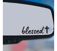 Shein Pegatina decorativa con palabra bendita para espejo retrovisor del coche
