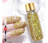 Shein Pegatinas brillantes para el Body de gran tamaño, sombra de ojos líquida, súper brillante y brillante, extra brillante, gel de brillo sin pegamento.