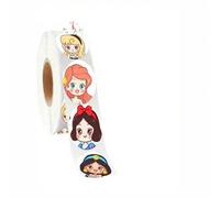 Shein Pegatinas de Disney de la Blancanieves, 1 rollo de 500 piezas, pegatinas decorativas para cuentas manuales, sellos, oficina, laptop, vaso de agua, din