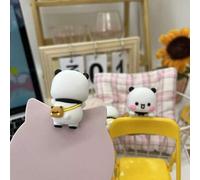 Shein Pegatinas de personajes de dibujos animados, lindos Yier Bubu Dudu Oso y Panda - Adecuado para decorar teléfonos, tabletas, pantallas de computadora,