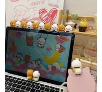 Shein Pegatinas de personajes de dibujos animados, lindos Yier Bubu Dudu Oso y Panda - Adecuado para decorar teléfonos, tabletas, pantallas de computadora,