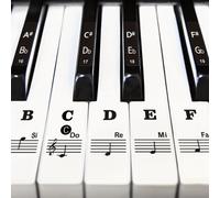 Shein Pegatinas grandes y extraíbles para teclado de piano - Pegatinas para teclado de piano para aprender notas - Etiquetas grandes y audaces extraíbles, a