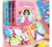 Shein Pegatinas Magnéticas DIY para Vestirse y Libro de Aprendizaje, Juguete Educativo Magnético para Vestirse, Juego de Inteligencia para Niños, Juego de R