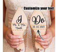 Shein Pegatinas personalizadas para zapatos de boda, pegatinas para zapatos de boda personalizadas, "Yo sí", "Yo también" y "Compañero de por vida"/"Te amar