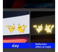 Shein Pegatinas reflectantes de Pikachu Pokémon - 8 diseños divertidos para autos, motocicletas, mochilas y talla grande. Perfectas para fanáticos, decoraci