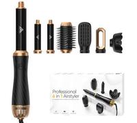 Shein Peinador de aire 6 en 1, secador de pelo iónico, peinador multifuncional, cepillo de aire caliente profesional, rizador automático, plancha de pelo pa