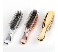 Shein Peine de lujo enchapado | Brillo metálico de alta gama, diseño unisex, uso en seco y húmedo, crea un cabello sedoso y suave, antiestático y sin frizz,