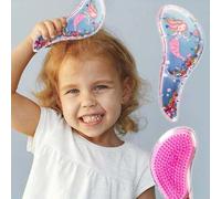 Shein Peine mágico de dibujos animados de masaje antiestático para niños con diseño de sirena, peines para desenredar y masajear durante la ducha para acces
