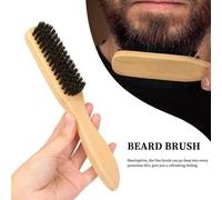 Shein Peine para barba con crin de cerdo, cepillo para barba y aceite para el peinado, utilizado para crear un cabello suave y liso, con efecto voluminoso y