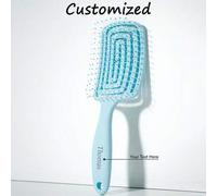 Shein Peine personalizado y personalizado, 1 cepillo de pelo, cepillo de pelo cuadrado desenredante con mango, peine de aire con cojín de aire profesional p