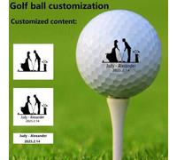 Shein Pelotas de golf personalizables, pelotas de práctica de golf de doble capa para uso interior/exterior, accesorios de golf personalizados