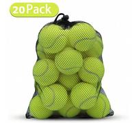Shein Pelotas de tenis, paquete de 6/12/20 Pelotas de tenis de entrenamiento con bolsa de red, alta elasticidad para práctica de tenis para principiantes, e