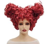 Shein Peluca de cosplay de la Reina Roja de Alicia en el País de las Maravillas, con un estilo divertido y de moda para fiestas y disfraces de anime
