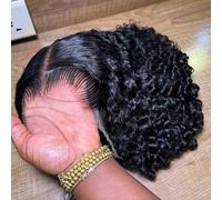 Shein Peluca Loose Deep Wear And Go sin pegamento 5x5 4x4 con cierre de encaje transparente hecha de cabello humano brasileño pre-depilado, 28 pulgadas, pel