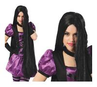 Shein Peluca Melena Negra de 100 cm para Disfraces y Party Costumes, Estilo Largo y Sedoso, Perfecta para Fantasías, Fiesta de Disfraces y Eventos Temáticos