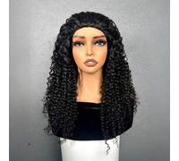 Shein Peluca mitad rizada de cabello humano, estilo 3 en 1, cabello rizo rizado sin costuras, sin pegamento ni encaje, 180% de densidad, 14-28 pulgadas, col