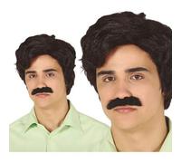 Shein Peluca Narco Traficante con Bigote En Caja para Disfraces de Personajes de Criminales y Mafiosos, Disfraz Temático con Bigote y Detalles Realistas, Id