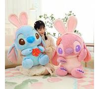 Shein Peluche de Lilo y Stitch de Disney de 40 cm, juguete de peluche grande y kawaii de ángel anime, muñeco de peluche suave, almohada, cojín, regalo de cu