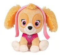 Shein Peluche del personaje Sky de PAW Patrol, piloto paracaidista en azul celeste - Spin Master GUND, 6 pulgadas, equipo de rescate con alas plateadas y em