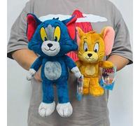 Shein Peluches de Tom y Jerry de 32cm Tom y 23cm Jerry, muñecos de peluche de la serie de películas, coleccionables para niños, regalo encantador y creativo