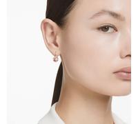 Shein Pendientes Bella en forma de V con forma de lágrima, talla redonda, chapados en oro, chapados en oro rosa