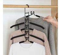 Shein Percha De Ropa Metálica Multifuncional Antideslizante Negra Para Adultos, Adecuada Para Tienda De Ropa, Uso En El Hogar, Percha De Almacenamiento De V