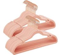 Shein Perchas de Terciopelo, Juego de 50 Piezas, Antideslizantes, Ranuras para Hombros, Barra para Pantalones, Gancho Giratorio 360°, 0,6 cm de Grosor, 43 c