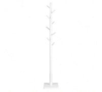 Shein Perchero de madera, con 8 ganchos, 3 alturas, para abrigos, sombreros, bolsos, para recibidor, pasillo, de madera de caucho, Blanco Nube, Regalo de Na