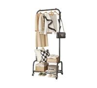 Shein Perchero de pie para ropa con estante para zapatos - Soporte multifuncional para prendas, accesorios y bolsos para sala de estar, dormitorio, sala y e