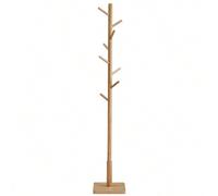 Shein Perchero, Perchero de Madera Maciza, Perchero de Pie con 8 Ganchos para Abrigo, Sombrero, Bolso, Cartera, para Entrada, Pasillo, Ganchos y Mástil de M